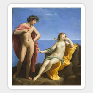 Let's just say size matters. - Bacchus and Ariadne, 1619  Guido Reni Sticker